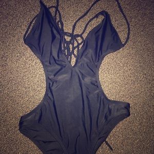 Super sexy strappy one piece swimsuit